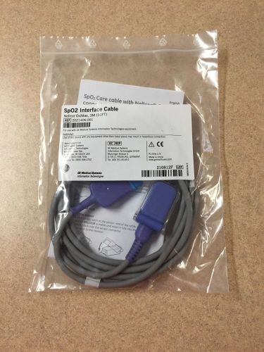 Genuine GE 2021406-001 Nellcor Oximax Spo2 Interface Cable For Marquette DASH