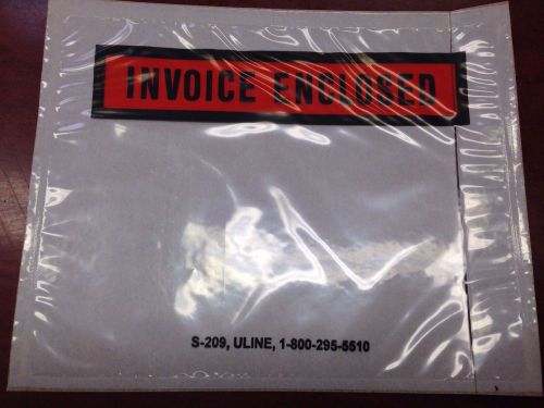 100 Invoice Enclosed Packing List Envelopes 4.5&#034; x 5.5&#034; S-209 Shipping Supplies