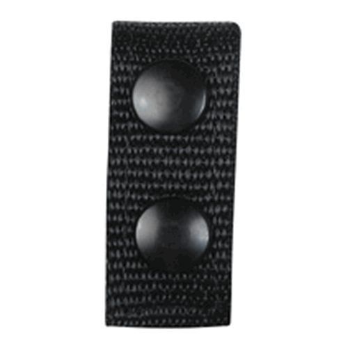 Boston leather 5492-5 black ballistic nylon 1&#034; wide belt keeper w/ black snaps for sale
