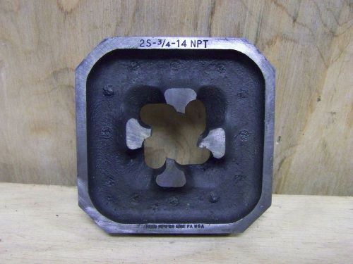 REED Block Pipe Thread Threading Cutting Die 4&#034; x 4&#034; 2S-3/4&#034; 14 NPT