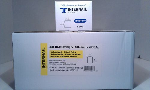 Internail STCR5019 3/8&#034; Long Bostitch Power Crown Staple 20 Boxes 5,000 Per Box