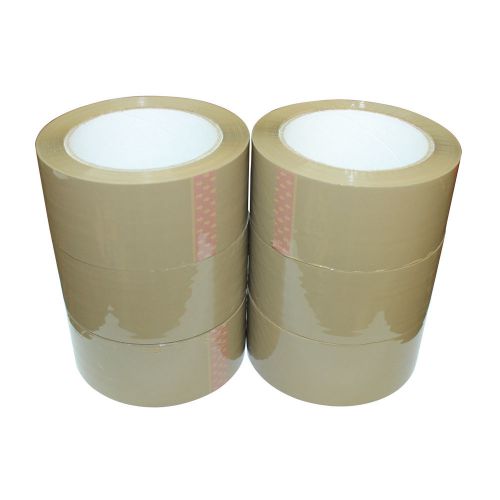 6 Rolls - 2&#034; x 110 Yards (330&#039; ft) Brown Packing Package Tape