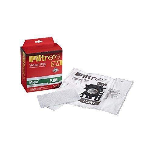 Miele FJM Synthetic Vacuum Bags and Filters by Filtrete, 5 Bags and 2 Filters ,