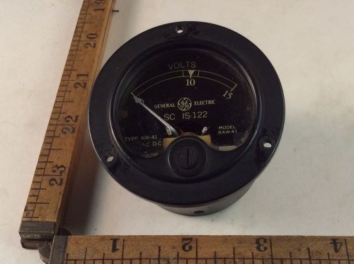 Vintage general electric volt meter 0-15 volts sc is-122 model 8 a w – 41 for sale