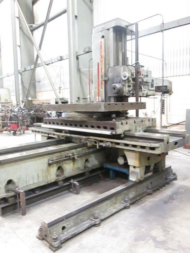 4&#034; G&amp;L, BORING MILL, READ-OUTS, 50 TAPER PDB,ROTARY TABLE, TOOLING, GOOD