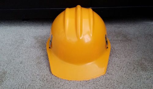 E.d. bullard hard boiled 302 yellow hard hat with fs-200 clips - size 6.5 - 8 for sale