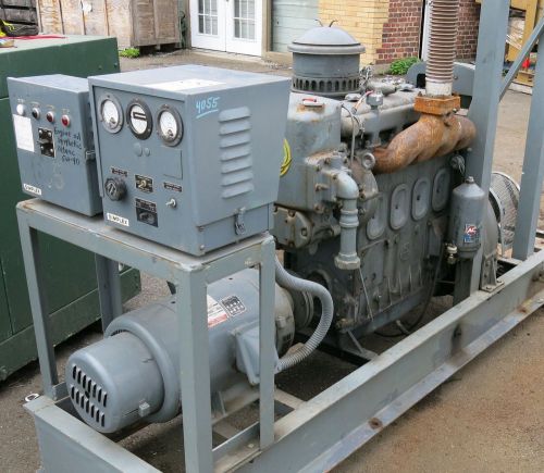 Vintage gm detroit 4-71 diesel engine generator pta pto skid mounted 120 240 1ph for sale