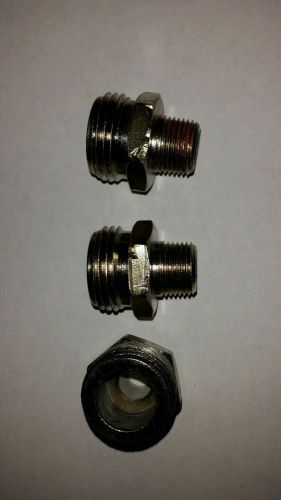 3/4&#034; male ght x 3/8&#034; npt  garden hose lawn boat wog pipe adapter 3 pcs for sale