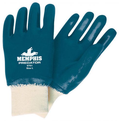 12 pair new blue nitrile dipped predator cut resistant gloves - large mcr 9751 for sale