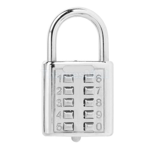 5-Digit Combination Push-Button Padlock Suitcase Luggage Password Code Lock