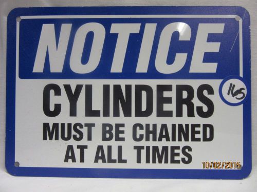 Notice Cylinders Must Be Chained At All Times  Metal Bar Man Cave Garage Our#165