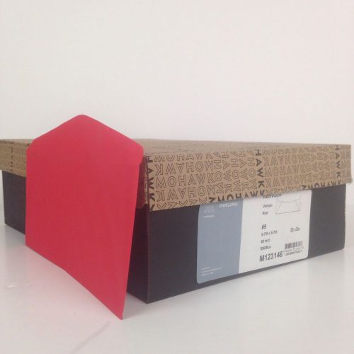 Mohawk Britehue Vellum Holiday Red #9 Envelopes 60# Text 3 7/8 X 8 7/8 500 Per