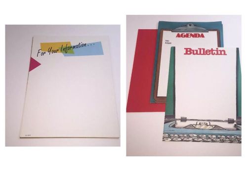 Decorative Stationery Printer Paper - BULLETIN AGENDA FYI - 43 Sheets NEW