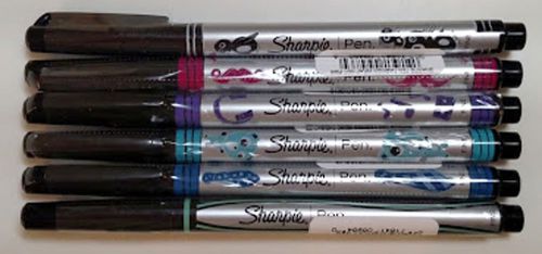 Sharpie Fine Point Markers Fashion Wrap Lot of 6 Colors Scrapbook Art Drawing