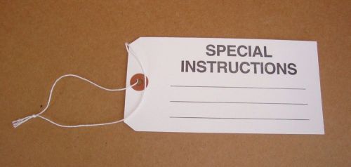 1000 special instruct hang tag white quality control paper labels