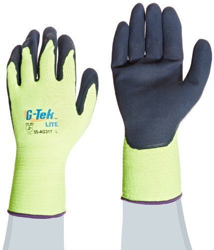 ActivGrip 55-AG317/L 13-Gauge Lite Latex Dipped Chemical Resistant Gloves with M