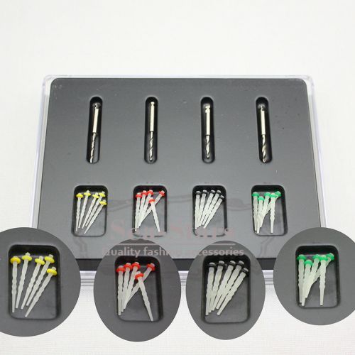 NEW BID 1 Box Dental Promotion Fiber Resin Post &amp; 4-Drill Screw Thread Sale