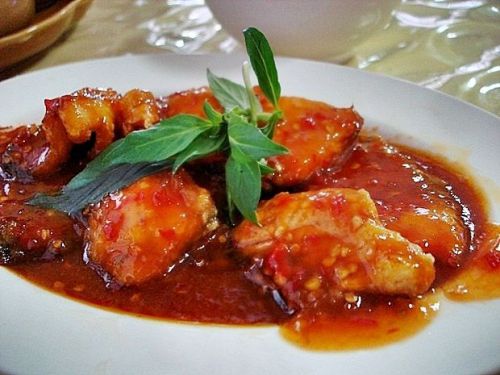 Thai Food Recipe Restaurant Fried Fish with Tamarind Sauce Kitchen Menu Homemade