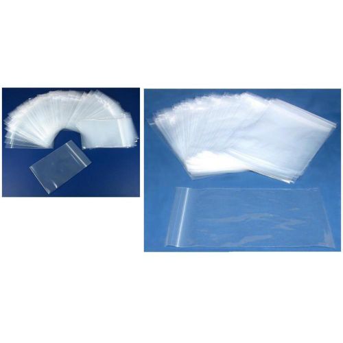 Resealable Reclosable Zipline Clear Plastic Bags 3&#034; x 4&#034; &amp; 6&#034; x 9&#034; Kit 200 Pcs
