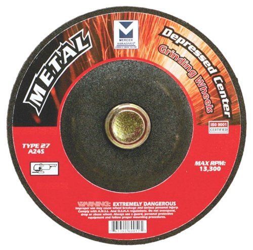 Mercer abrasives 620060-25 type 27 depressed center grinding wheels 4-1/2-inch b for sale