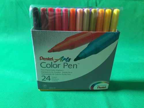Pentel Arts Colored Pens 24, New In Box With Free Shippping