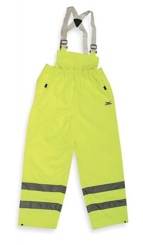 Condor Hi-Vis Rain Bib Overall, Yellow/Grn, 3XL, Polyurethane, Class 3, |KC4|RL