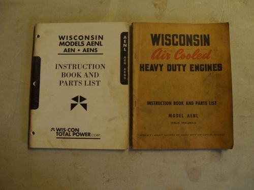 Wisconsin Instruction books Set of 2 AENL and AEN and AENS