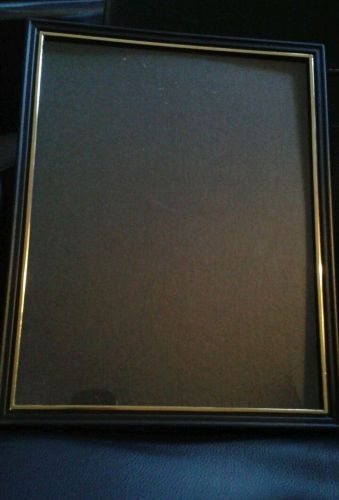 EZ Mount Document Frame with Trim Accent, Plastic, 8-1/2 x 11, Black/Gold