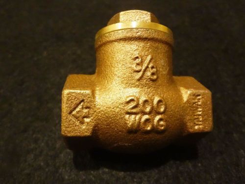 B &amp; K 3/8&#034; BRASS SWING CHECK VALVE FEMALE PIPE THREAD ~ 200 WOG ~ NEW