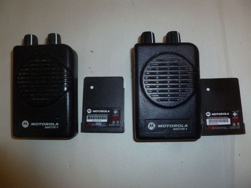 TWO Motorola Minitor V 5 Low Band Fire EMS Pagers 45-48.99 MHz