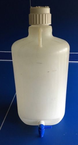 25l nalgene 2318-0065 round lab carboy with spigot, ldpe with pp screw cap. for sale