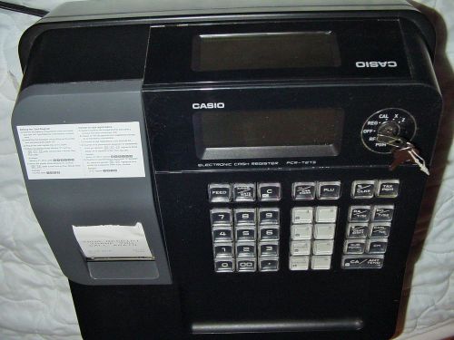 CASIO PCR-T273 Electronic Cash Register 2 LCD Display Windows 8 Clerks 24 Depts