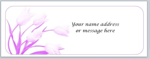30 Personalized Flower Return Address Labels Buy 3 get 1 free (bo271)