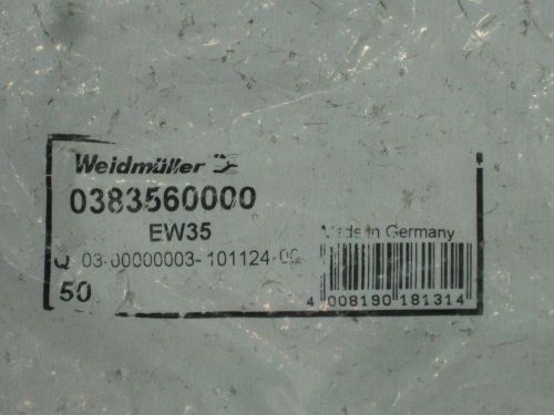 Weidmuller terminal end clamp anchor sealed bag of 50 0383560000 ew35 ew 35 for sale