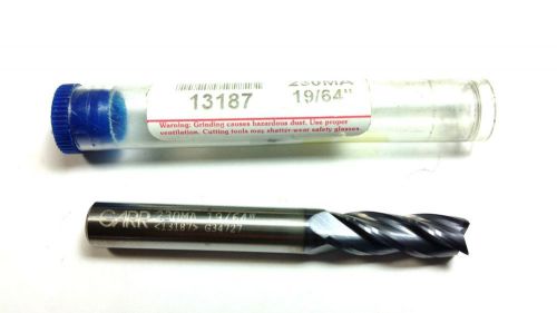 19/64&#034; garr 18187 carbide 4 flute tialn end mill (q 432) for sale