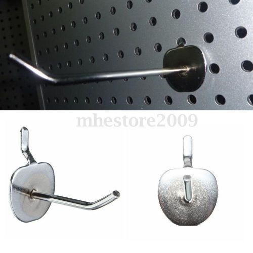 25 x single pegboard slatwall hooks display shop prong hanger plate 2&#039;&#039;4&#039;&#039;6&#039;&#039;8&#039;&#039; for sale