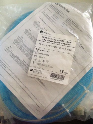 Care Fusion Patient Circuit w/ PEEP 15mm SPU Single Heated Wire Ref#15090-103