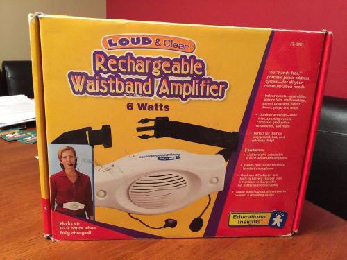 Battery Powered Waist-Band Rechargeable Amplifier w Headset Microphone