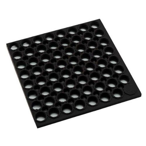 Winco RBMH-35K, 3x5-Inch Black Floor Mat with Straight Edges