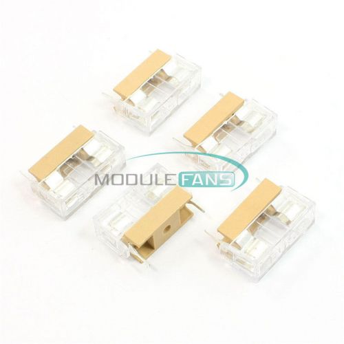 2pcs panel mount pcb fuse case holder with cover for 5x20mm fuse 250v 6a new for sale