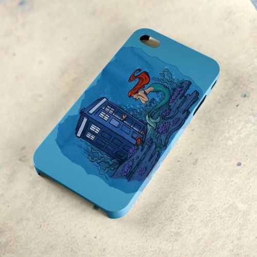 Ariel Little Mermaid Dr Tardis Cartoon Apple iPhone iPod Samsung Galaxy HTC Case