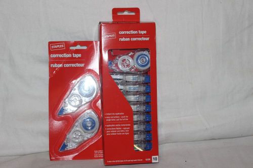 Staples Correction Tape, 2 packs total 12 count
