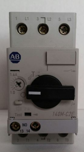 Allen Bradley 140M-C2E-B16 Ser B 140MC2EB16 with 140M-C-AFA10 Auxiliary Contact