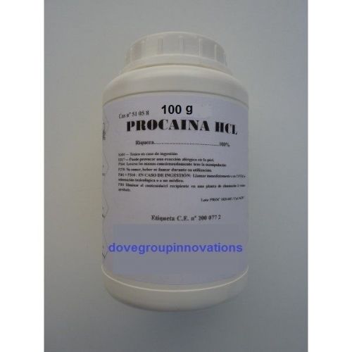 Procaine hydrochloride 100 % pure Biotechnology Grade 100 g Procaina pura NO ADD
