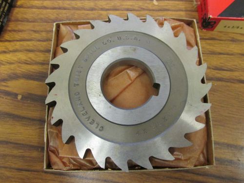 Cleveland Twist Drill Co.  4&#034; x 3/8&#034; x 1-1/4&#034;  Plain Milling Cutter