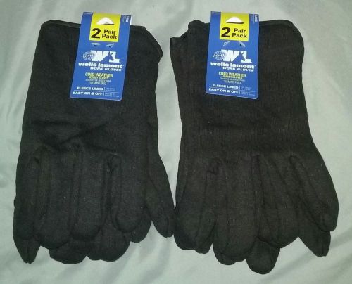 4 PAIR PACK L WELLS LAMONT WORK GLOVES COLD WEATHER JERSEY GLOVES BRAND NEW!!!