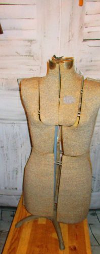 Antique Cast Iron Base Adjustable Dress Form Mannequin
