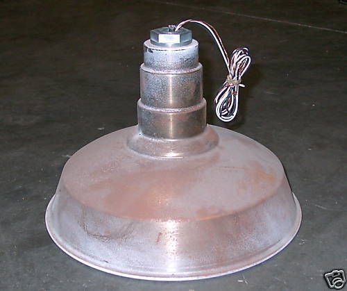 Standard Dome 12&#034; Industrial Lighting Fixture Rusty with socket