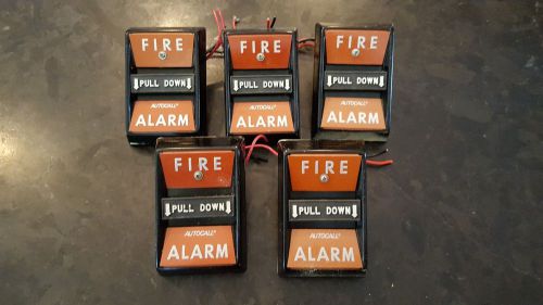 3 Autocall model 4050/4051 fire alarm system pull stations