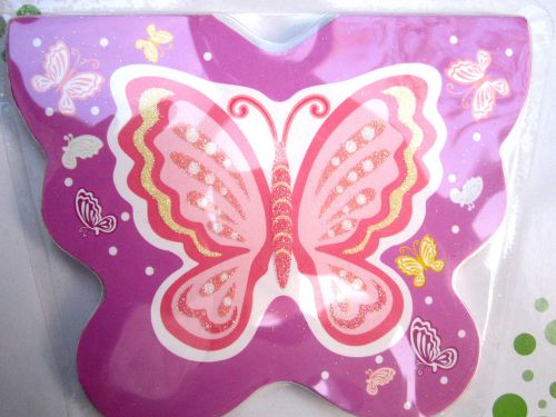 Butterfly Shaped Glittery Notebook 50 Pages Packaged 5&#034; x 6&#034; New